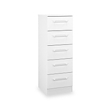 Ellington 5 Drawer Tallboy White from Roseland Furniture