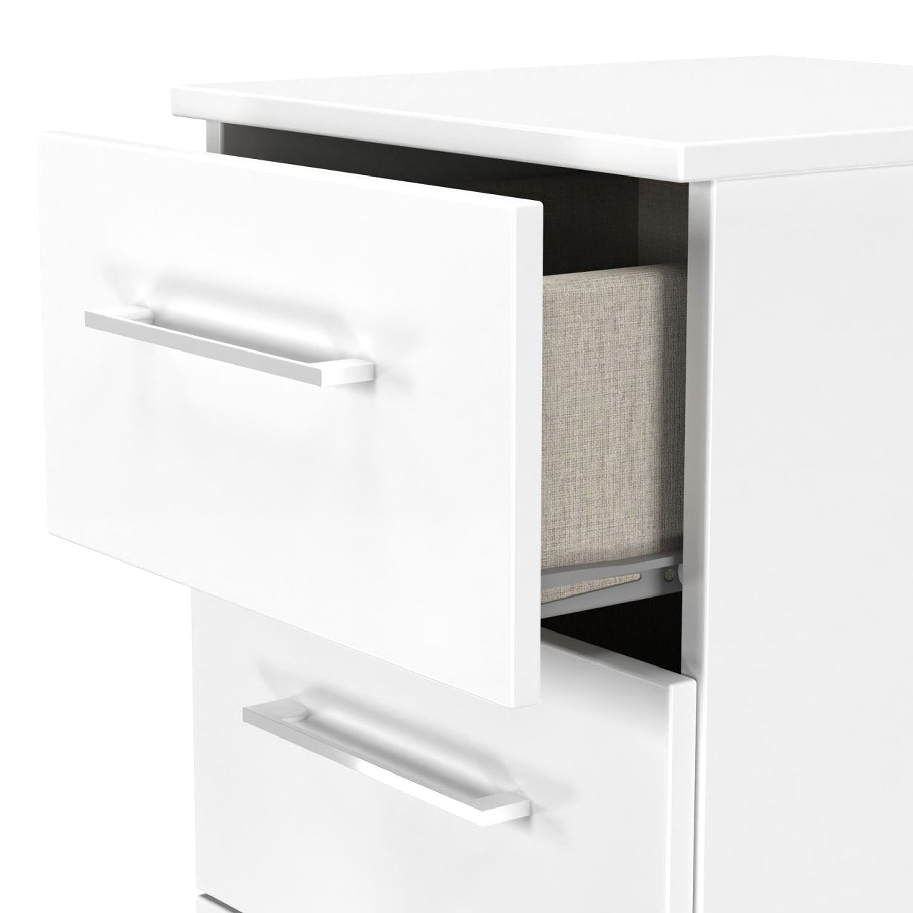 Ellington 5 Drawer Tallboy White from Roseland Furniture