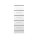 Ellington 5 Drawer Tallboy White from Roseland Furniture