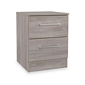 Ellington 2 Drawer Bedside Grey Oak from Roseland Furniture