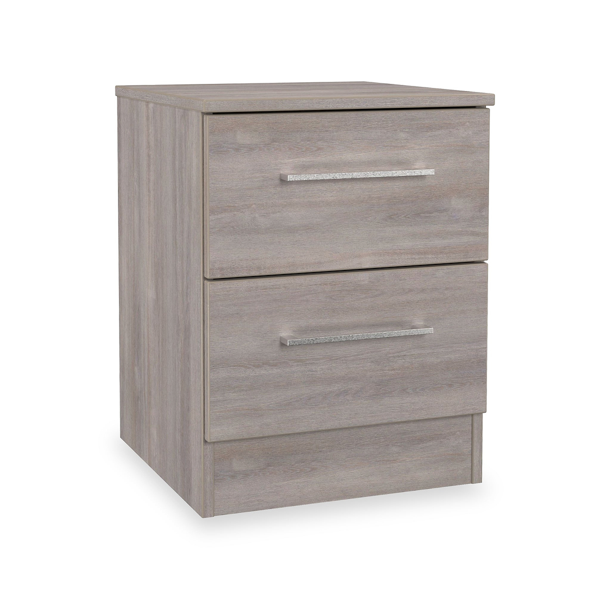 Ellington 2 Drawer Bedside Grey Oak from Roseland Furniture