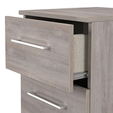 Ellington 2 Drawer Bedside Grey Oak from Roseland Furniture