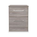 Ellington 2 Drawer Bedside Grey Oak from Roseland Furniture