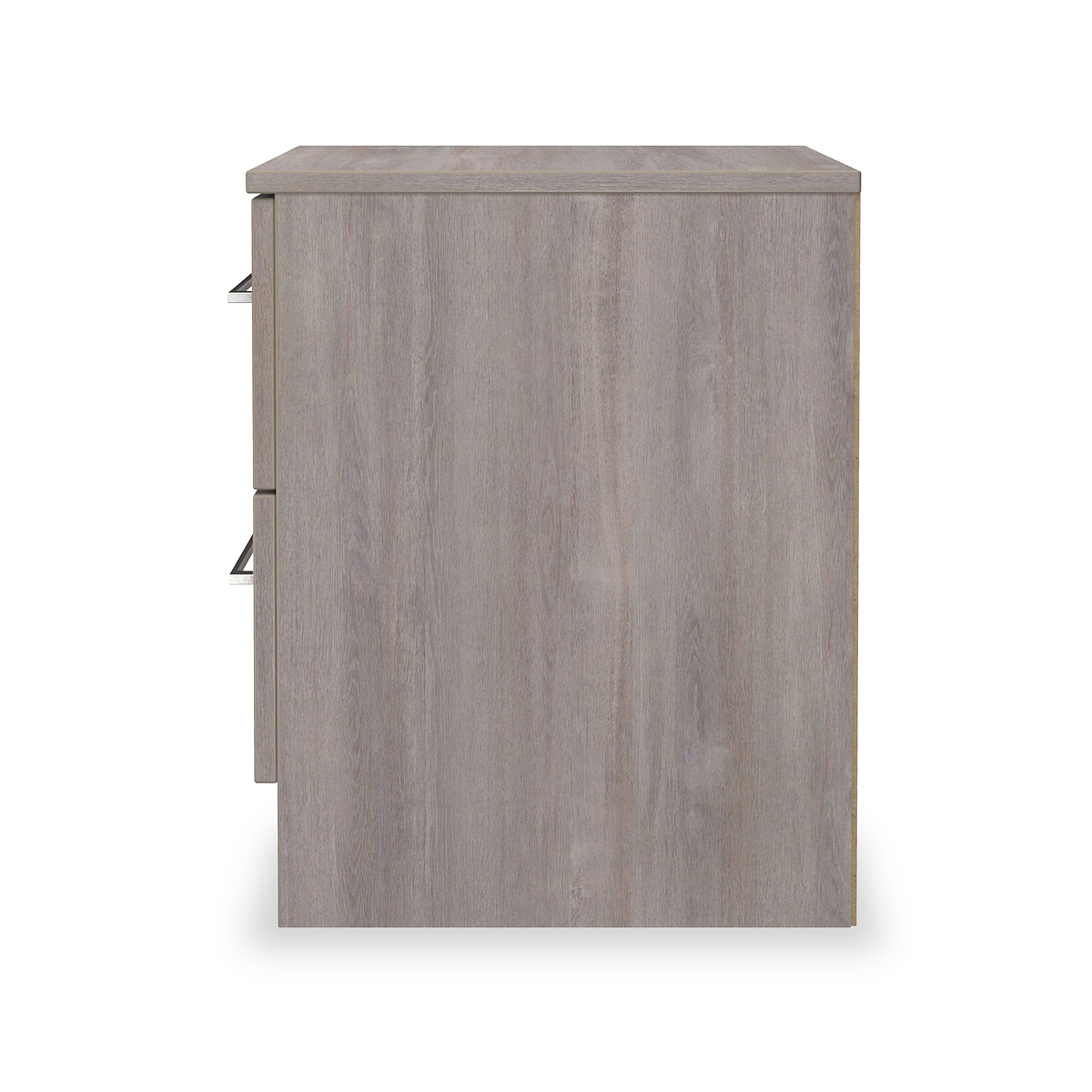 Ellington 2 Drawer Bedside Grey Oak from Roseland Furniture