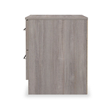 Ellington 2 Drawer Bedside Grey Oak from Roseland Furniture