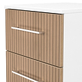 Ellington 2 Drawer Bedside Slatted Effect White from Roseland Furniture