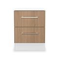 Ellington 2 Drawer Bedside Slatted Effect White from Roseland Furniture