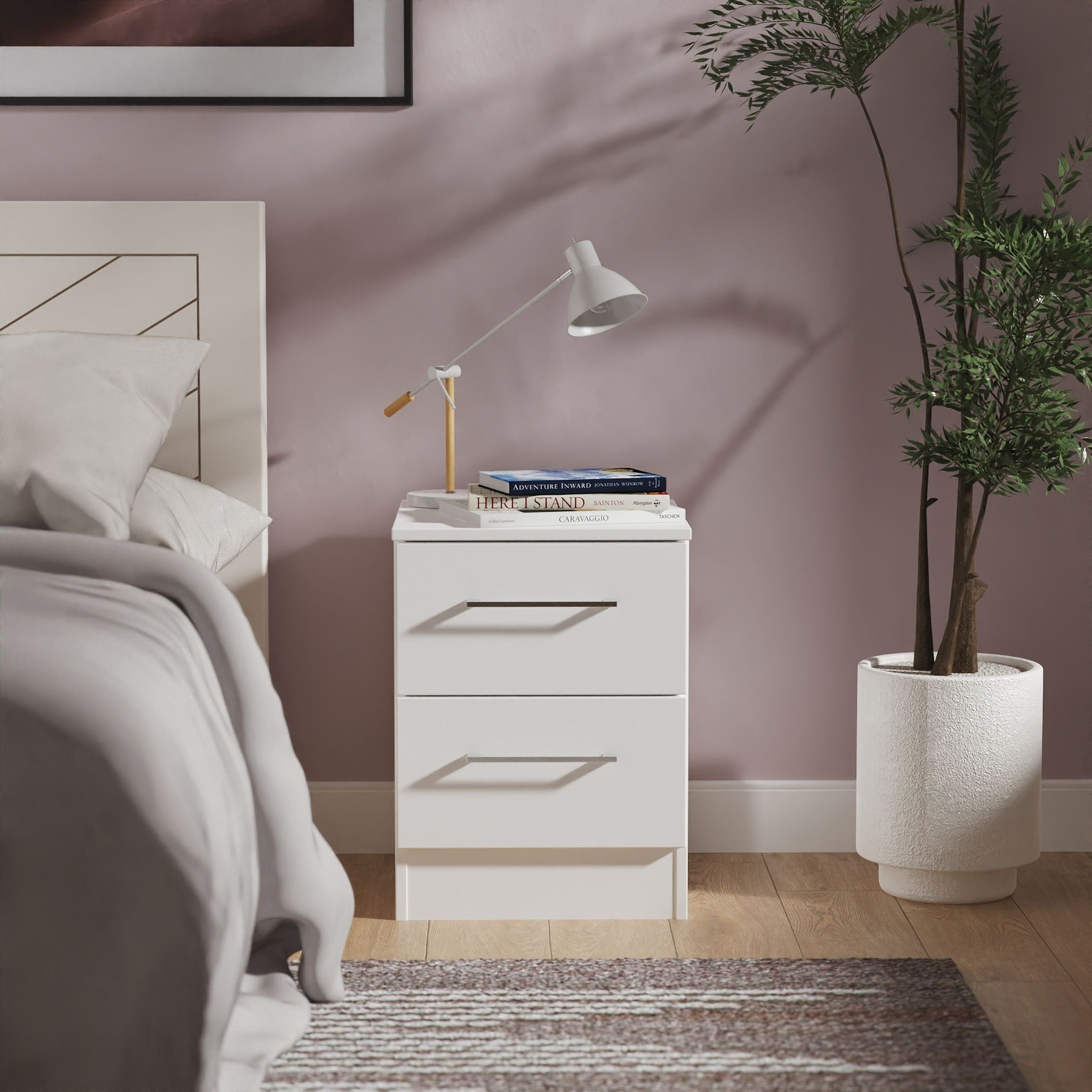 Ellington 2 Drawer Bedside Table from Roseland Furniture