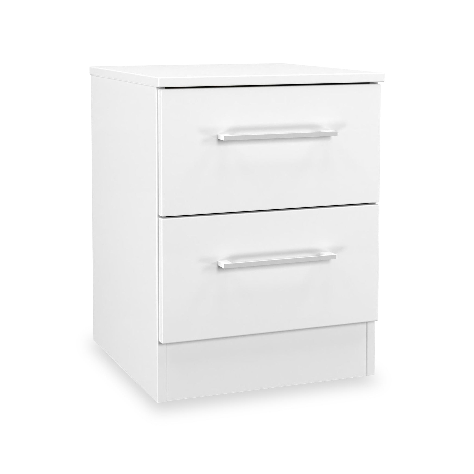 Ellington 2 Drawer Bedside White from Roseland Furniture