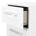 Ellington 2 Drawer Bedside White from Roseland Furniture