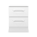 Ellington 2 Drawer Bedside White from Roseland Furniture