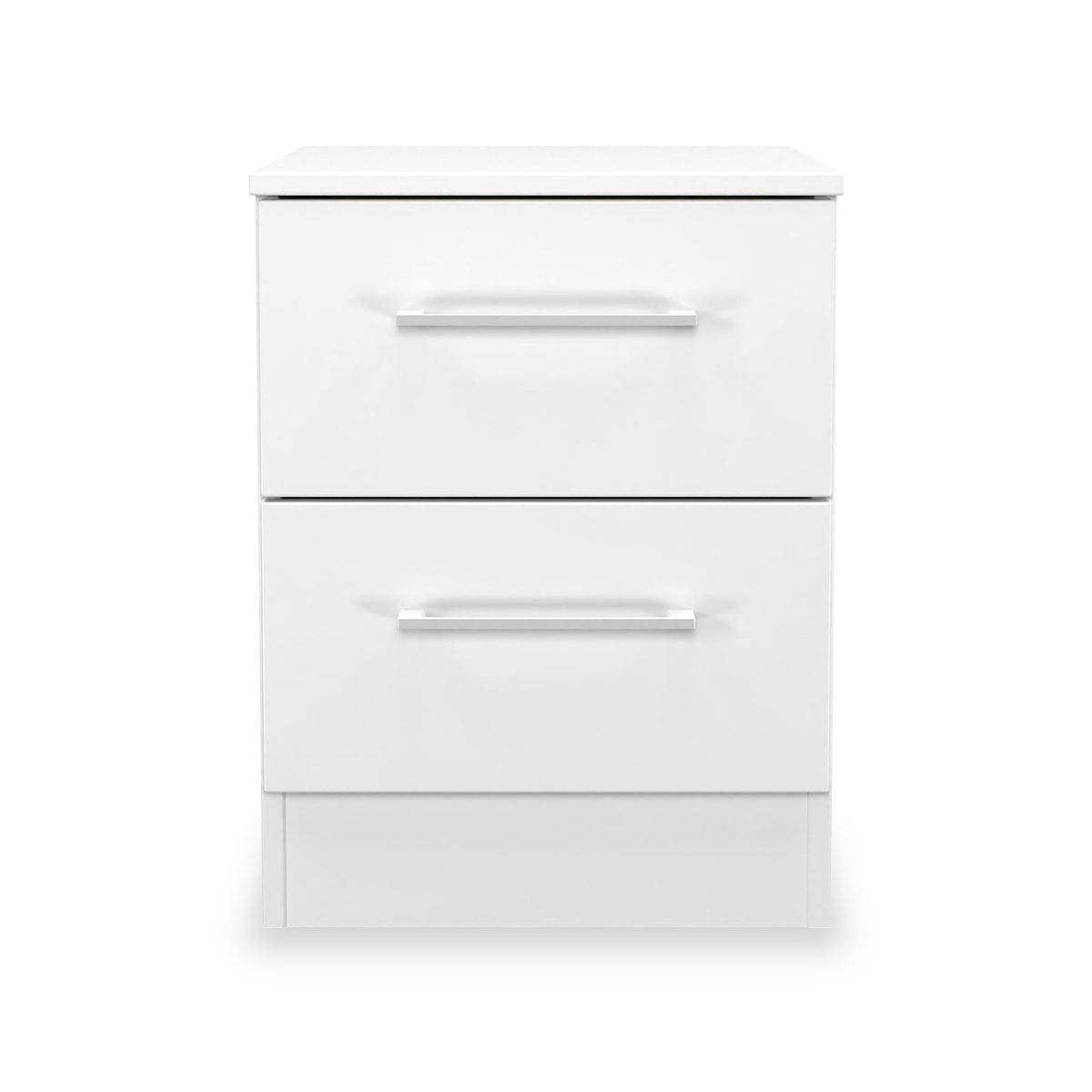 Ellington 2 Drawer Bedside White from Roseland Furniture