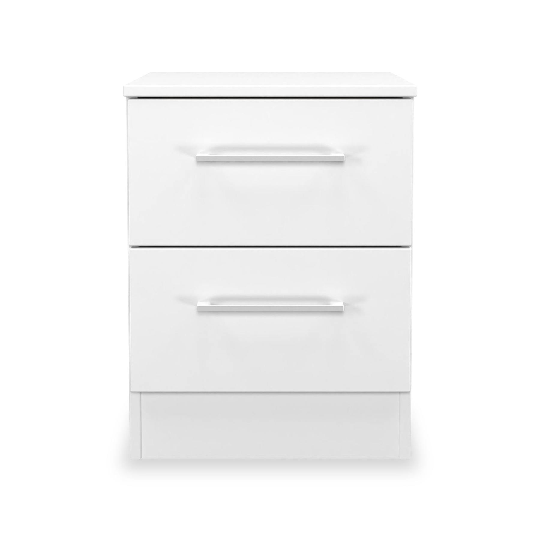 Ellington 2 Drawer Bedside White from Roseland Furniture