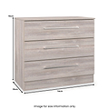 Ellington 3 Drawer Chest Grey Oak from Roseland Furniture