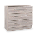 Ellington 3 Drawer Chest Grey Oak from Roseland Furniture