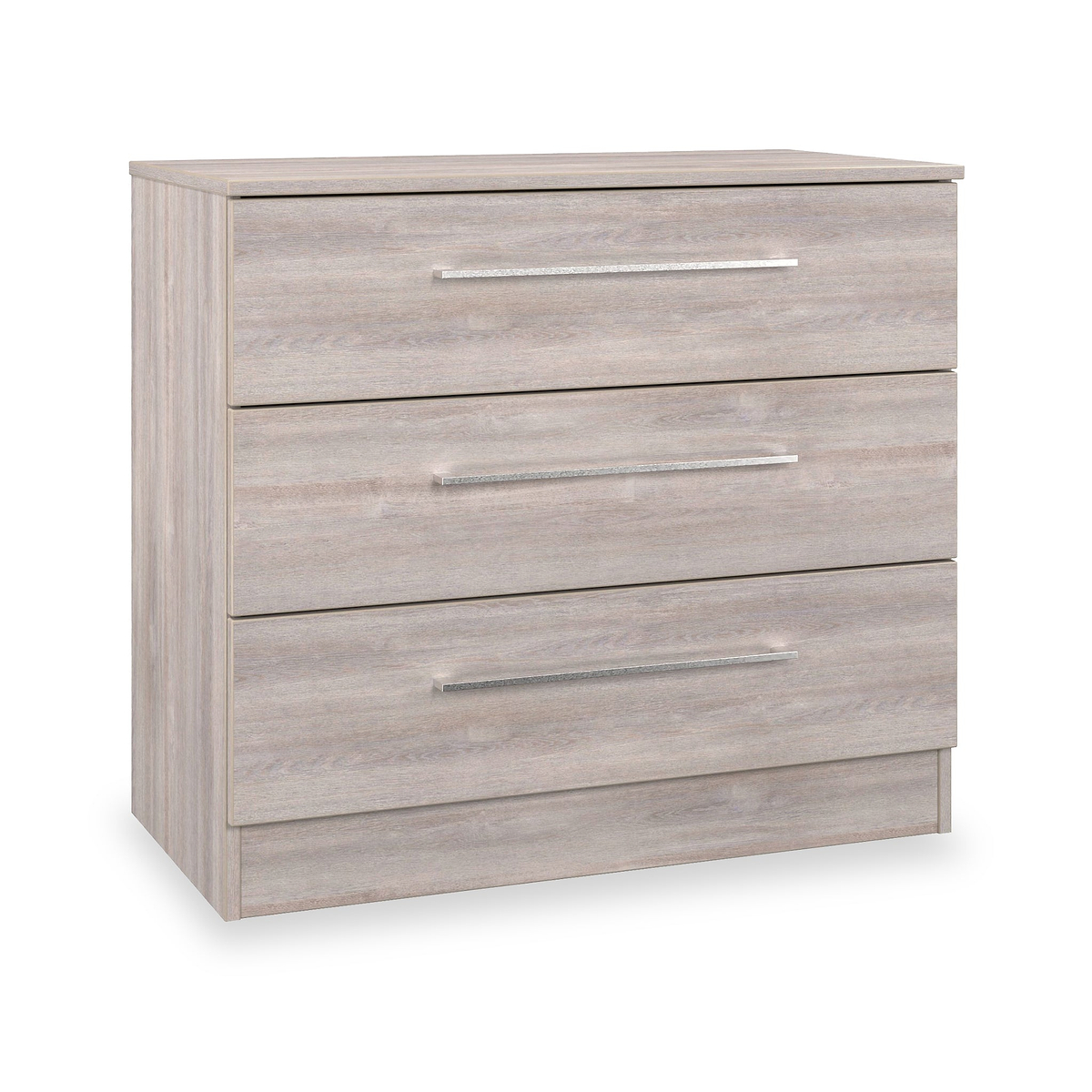 Ellington 3 Drawer Chest Grey Oak from Roseland Furniture