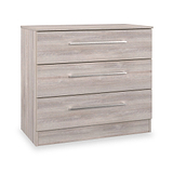 Ellington 3 Drawer Chest Grey Oak from Roseland Furniture