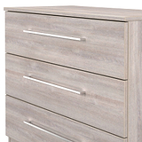 Ellington 3 Drawer Chest Grey Oak from Roseland Furniture