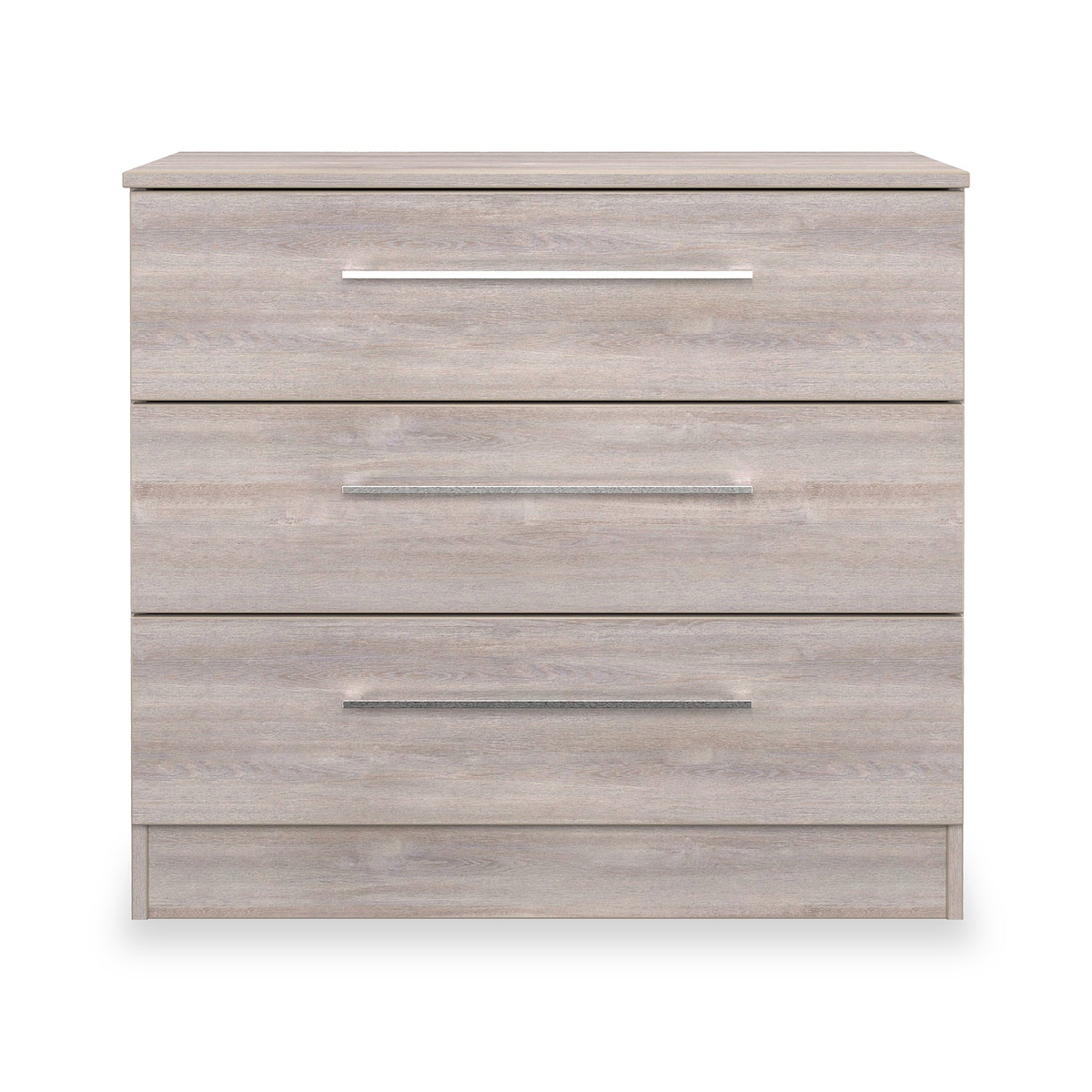 Ellington 3 Drawer Chest Grey Oak from Roseland Furniture
