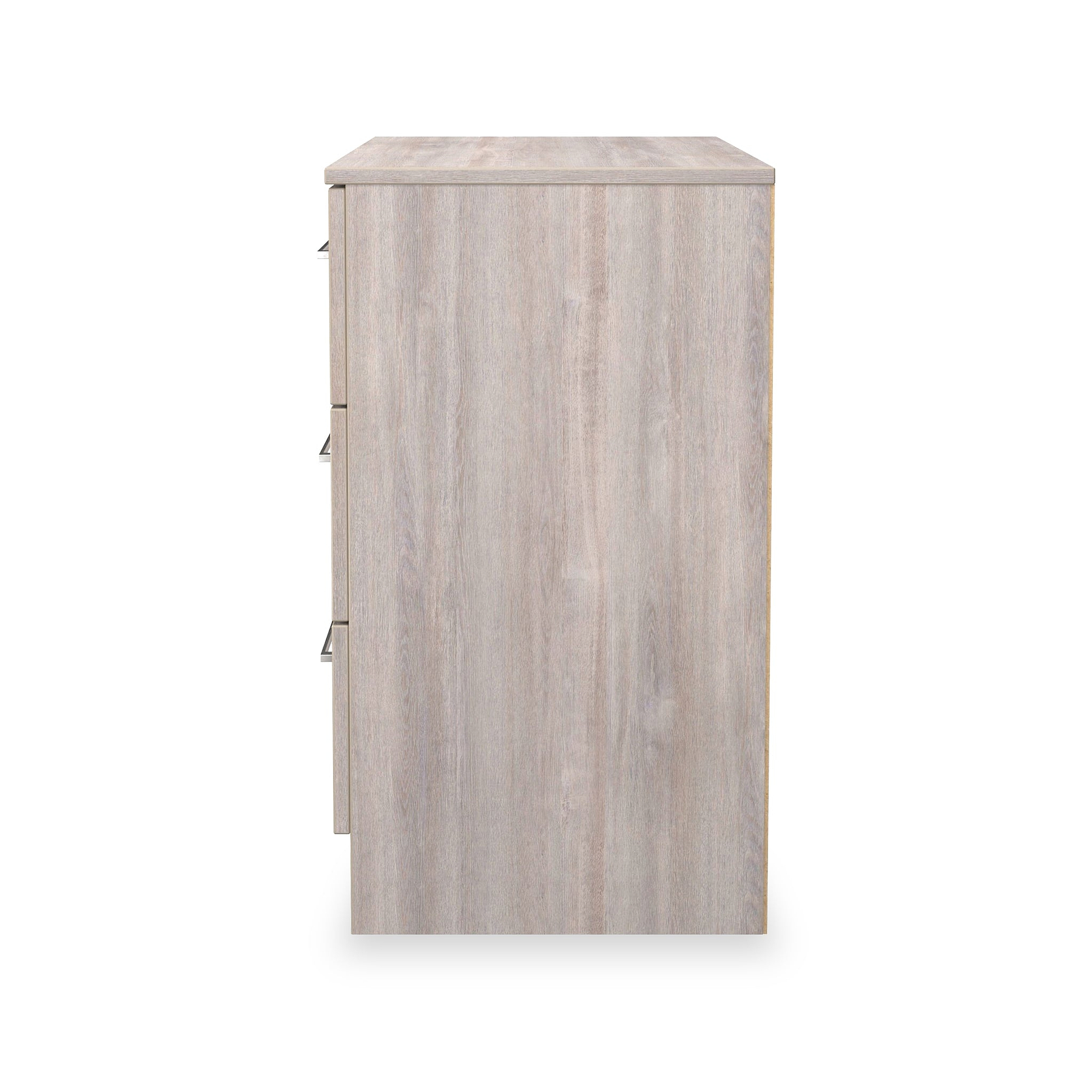 Ellington 3 Drawer Chest Grey Oak from Roseland Furniture