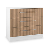 Ellington 3 Drawer Chest Slatted Effect White from Roseland Furniture
