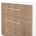 Ellington 3 Drawer Chest Slatted Effect White from Roseland Furniture