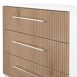 Ellington 3 Drawer Chest Slatted Effect White from Roseland Furniture