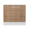 Ellington 3 Drawer Chest Slatted Effect White from Roseland Furniture
