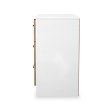 Ellington 3 Drawer Chest Slatted Effect White from Roseland Furniture
