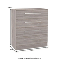 Ellington 4 Drawer Chest Grey Oak from Roseland Furniture