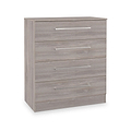 Ellington 4 Drawer Chest Grey Oak from Roseland Furniture