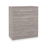 Ellington 4 Drawer Chest Grey Oak from Roseland Furniture