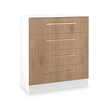 Ellington 4 Drawer Chest Slatted Effect White from Roseland Furniture