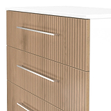 Ellington 4 Drawer Chest Slatted Effect White from Roseland Furniture