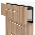 Ellington 4 Drawer Chest Slatted Effect White from Roseland Furniture