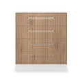 Ellington 4 Drawer Chest Slatted Effect White from Roseland Furniture