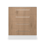 Ellington 4 Drawer Chest Slatted Effect White from Roseland Furniture