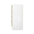 Ellington 4 Drawer Chest Slatted Effect White from Roseland Furniture