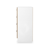 Ellington 4 Drawer Chest Slatted Effect White from Roseland Furniture