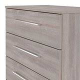 Ellington 5 Drawer Chest Grey Oak from Roseland Furniture