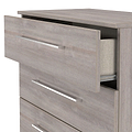Ellington 5 Drawer Chest Grey Oak from Roseland Furniture