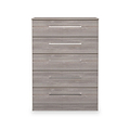 Ellington 5 Drawer Chest Grey Oak from Roseland Furniture