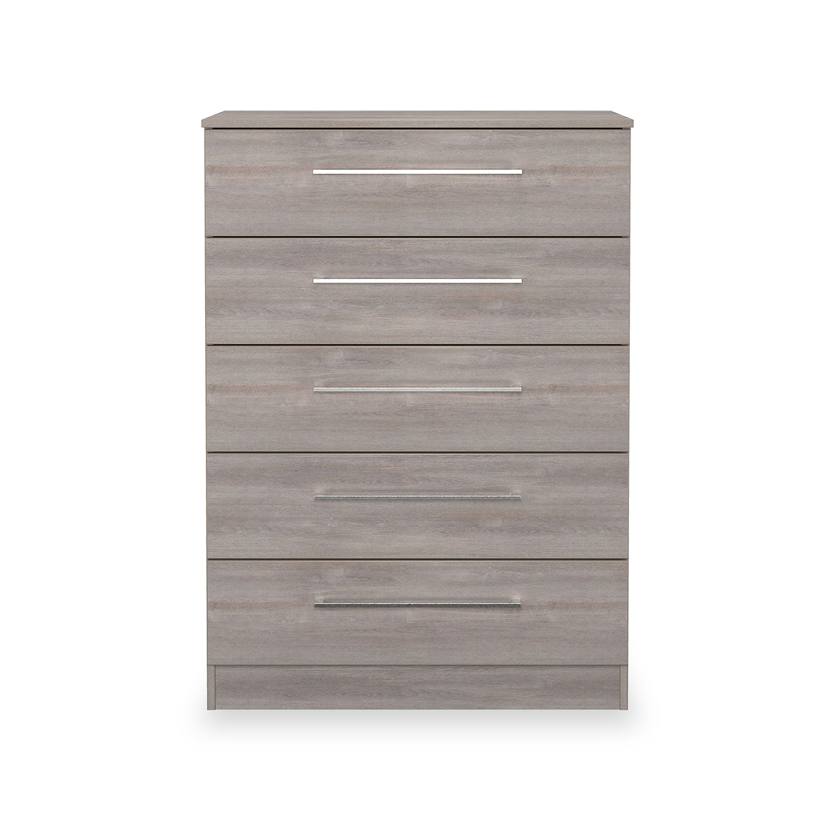 Ellington 5 Drawer Chest Grey Oak from Roseland Furniture