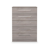 Ellington 5 Drawer Chest Grey Oak from Roseland Furniture