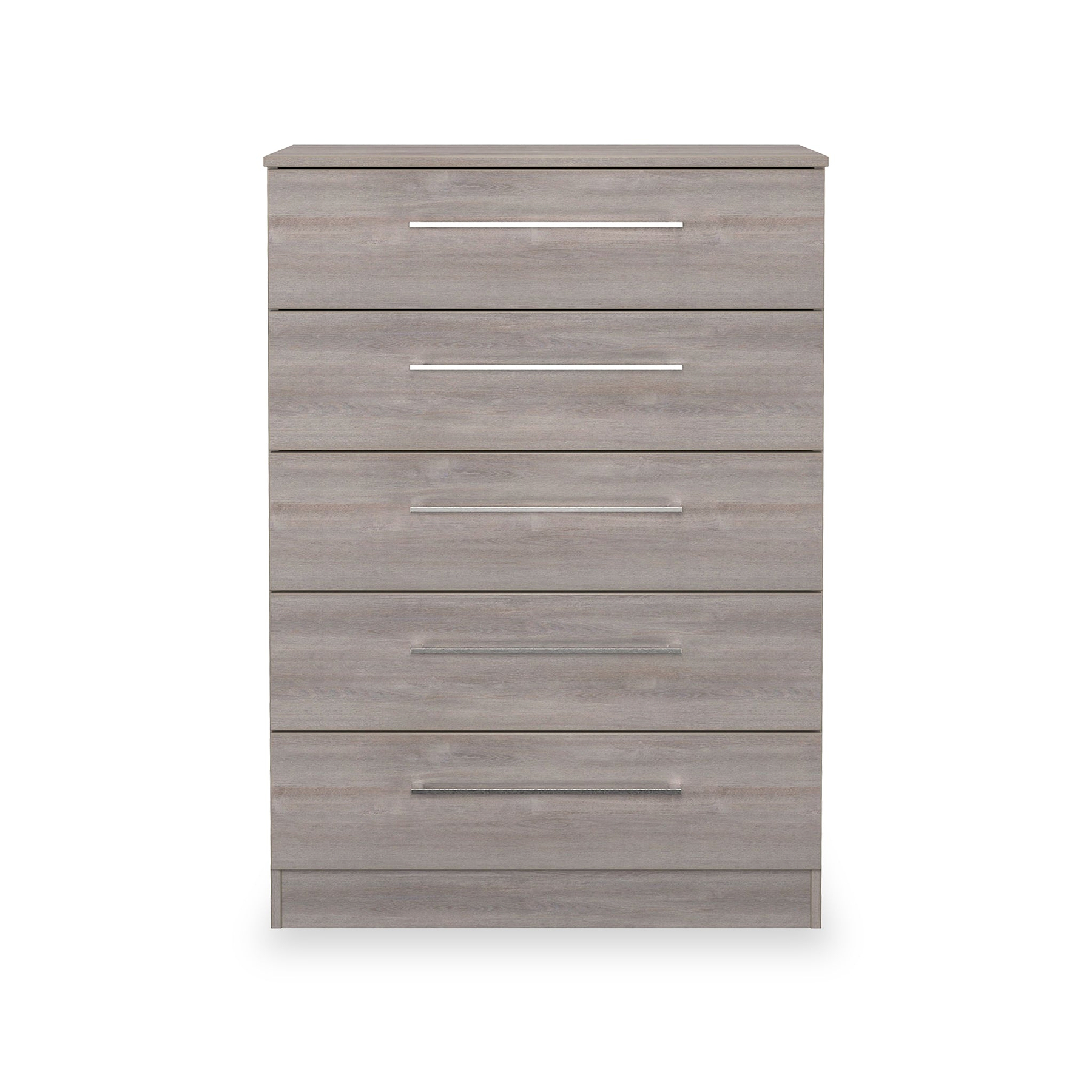 Ellington 5 Drawer Chest Grey Oak from Roseland Furniture