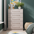 Ellington 5 Drawer Chest Grey Oak from Roseland Furniture