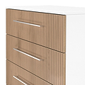 Ellington 5 Drawer Chest Slatted Effect White from Roseland Furniture