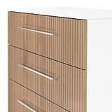 Ellington 5 Drawer Chest Slatted Effect White from Roseland Furniture