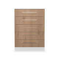 Ellington 5 Drawer Chest Slatted Effect White from Roseland Furniture