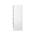 Ellington 5 Drawer Chest Slatted Effect White from Roseland Furniture